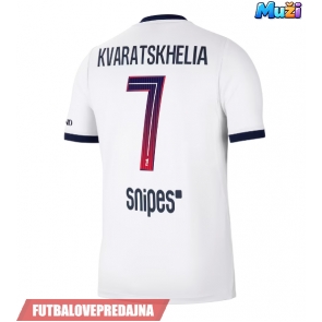 Lacne Muži Futbalové dres Paris Saint-Germain Khvicha Kvaratskhelia #7 2026-27 Krátky Rukáv - Preč